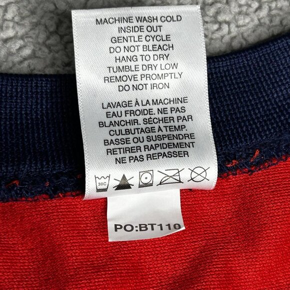 Bombers Ice Hockey Jersey Mens Medium Navy Red Long Sleeve 11 Athletic Knit - Picture 8 of 13